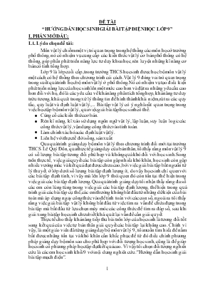 Đề tài Hướng dẫn học sinh giải bài tập điện học lớp 9